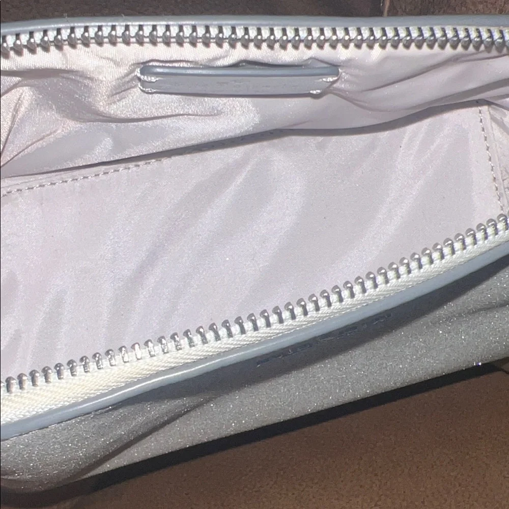 kate spade Silver Glitter Dome Cosmetic Case